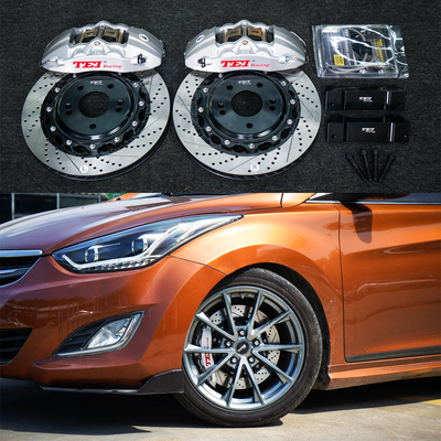 comprare 4 Piston Racing Caliper Hyudnai grande kit di freno 355 * 32 MM High Carbon Disc Racing e pastiglie dei freni per ELANTRA 18 pollici Rim fabbricazione online