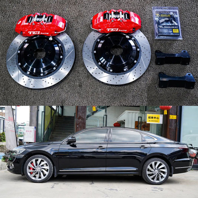comprare 6 Piston Racing Caliper VW Big Brake Kit 355*32 MM High Carbon Disc Racing And Brake Pads For PASSAT 19 Inch Rim fabbricazione online