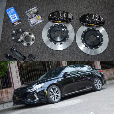 comprare 4 Piston Racing Caliper Kia Big Brake Kit con 330*28 MM High Carbon Disc Racing And Brake Pads per K5 17 Inch Rim fabbricazione online