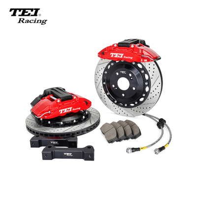 comprare P4-EXPLORE TEI Racing Big Brake Kit Integrated Electronic Parking Brake per ruota posteriore 4 Piston Caliper fabbricazione online