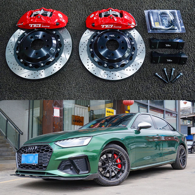 comprare Kit di freno anteriore Audi grande per A4L 18 pollici 4 Piston Caliper Kit di freno con rotore 355 * 28 mm fabbricazione online