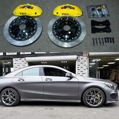 comprare BBK ad alte prestazioni per Mercedes Benz CLA Classe W117 18 pollici Car Rim Front 4 Piston Brake Kit Automatic Brake System fabbricazione online