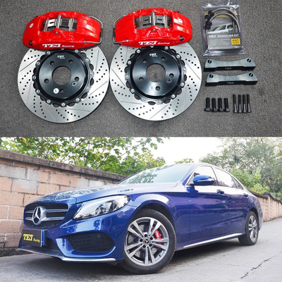 comprare Classe C W205 Mercedes Big Brake Kit 17 pollici Car Rim Front 4 Piston Brake Kit Sistema di frenata automatica fabbricazione online