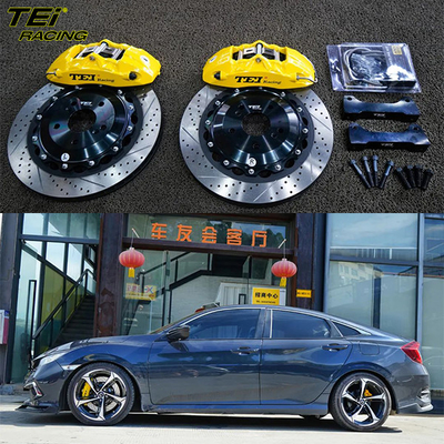 comprare Kit freno frontale grande 4 piston caliper con rotore 355x28mm BBK sistema di frenatura automatica per Honda Civic 18 pollici cerchiera auto fabbricazione online