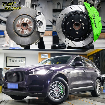 comprare Kit freno frontale grande 6 Calibro a pistoni con rotore 355x28mm BBK sistema di freno automatico per Jaguar F-PACE 18 pollici cerchiera auto fabbricazione online