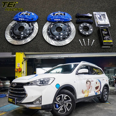 comprare Kit freno frontale grande 4 Piston Caliper con rotore 355x28mm BBK sistema di frenatura automatica per JAC Refine S7 18 pollici cerchio auto fabbricazione online
