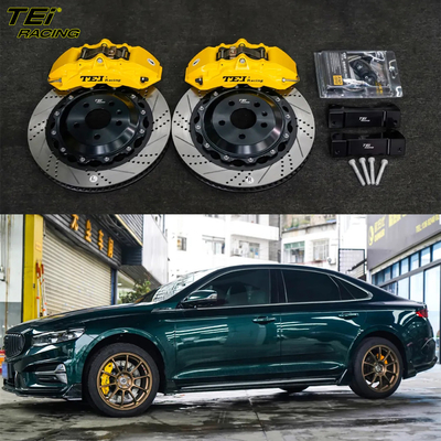 comprare Kit freno frontale grande 4 Piston Caliper con rotore 355x28mm BBK sistema di freno automatico per Geely PREFACE 18 pollici cerchio auto fabbricazione online