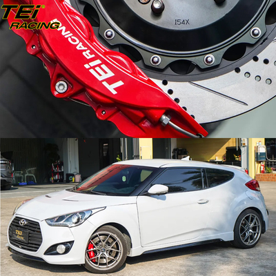 comprare Kit freno frontale grande 4 Piston Caliper con rotore 355x28mm BBK sistema di freno automatico per Hyundai Veloster 18 pollici cerchiera auto fabbricazione online