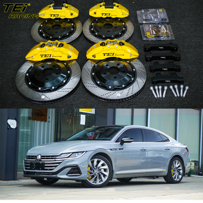 comprare Frontale 6 pistoni e posteriore 4 pistoni calibro BBK sistema di frenatura automatica per Volkswagen CC 19 pollici cerchiera fabbricazione online