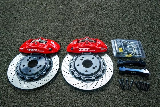comprare 6 Piston Front Big Brake Kit Racing Brake Caliper 330x28mm Rotore per ACCORD CIVIC 2015-2021 Ruota da 17/18