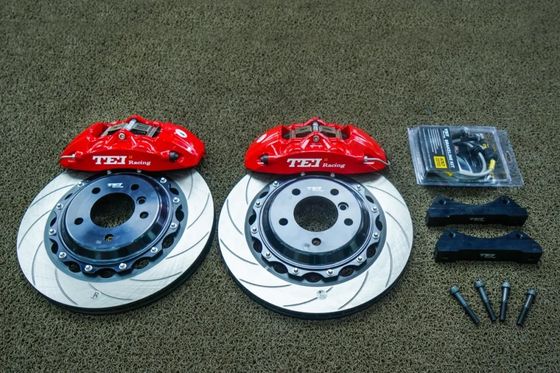 comprare Kit freno anteriore grande con rotore a disco a fessura 355x32 mm per BMW Serie 3 320 325 328 330 335 340 350 18 