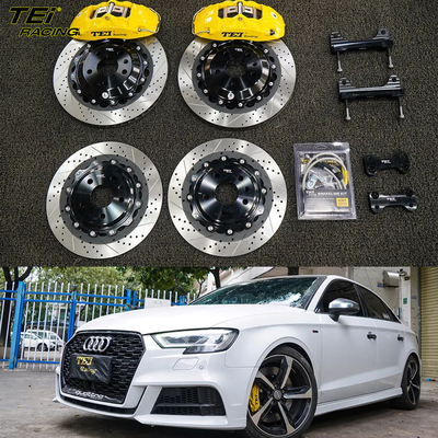 BBK Front 4 Pot Caliper 355x28mm Rotore E Rear Upgrade 330mm Rotore Big Brake Kit Sistema di freno automatico per Audi A3 17 pollici