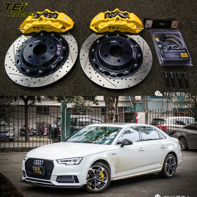 Kit freno frontale grande 4 Piston Caliper con rotore 355x28mm BBK sistema di freno automatico per Audi A4L 18 pollici cerchiera auto