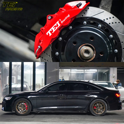 Kit freno anteriore grande 4 pinza a pistoni con rotore 355x28mm BBK sistema di frenatura automatica per Audi A6L 18 pollici cerchiera auto