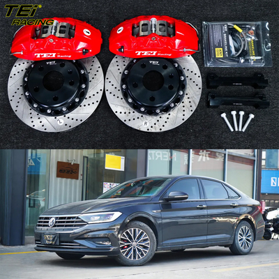 Kit freno frontale grande 4 piston caliper con rotore 300x28mm BBK sistema di frenatura automatica per Volkswagen Sagitario 16 pollici cerchione auto