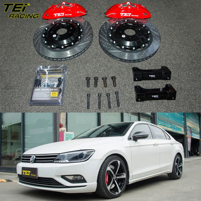 Kit freno frontale grande 4 pinza a pistone con rotore 355x28mm BBK sistema di frenatura automatica per Volkswagen Lamando 16 pollici Car Rim