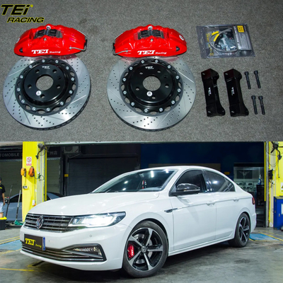 Kit freno frontale grande 4 Piston Caliper con 330x28mm BBK rotore sistema di freno automatico per Volkswagen Bora 17 pollici cerchiera auto