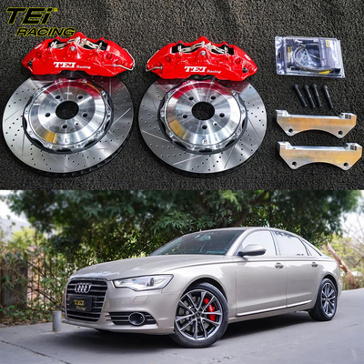 Kit freno frontale grande 6 Calibro a pistoni con rotore da 378*32 mm Sistema di frenatura automatica BBK Per Audi A6 19 pollici cerchiera auto