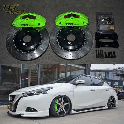 Kit freno frontale grande 4 piston caliper con rotore 355x28mm BBK sistema di frenatura automatica per Nissan Bluebird 17 pollici cerchiera auto